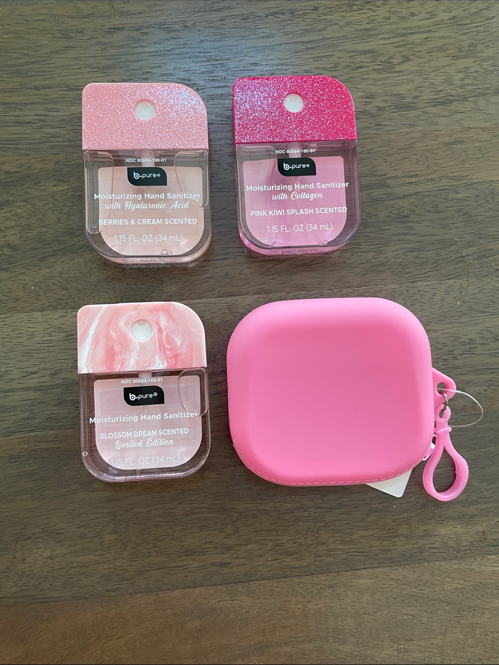 Tik Tok Viral B-Pure Limited edition Hand Sanitizers w/silicone Cases